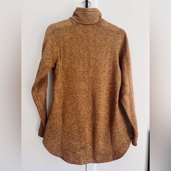 Women's Columbia Sweater Weather Tunic 1/4 Snap Fleece Pullover in Camel Brown - Picture 7 of 7